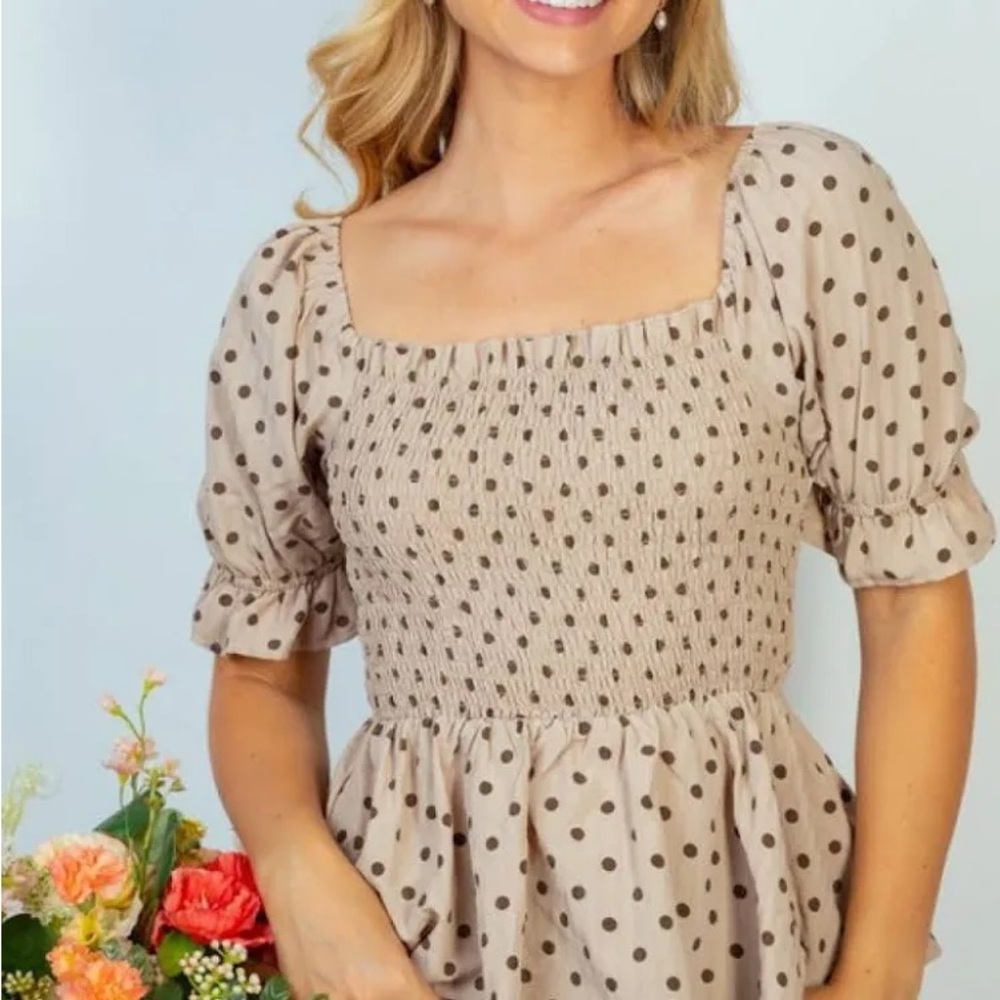 White Birch Spot On Polka Dot Top